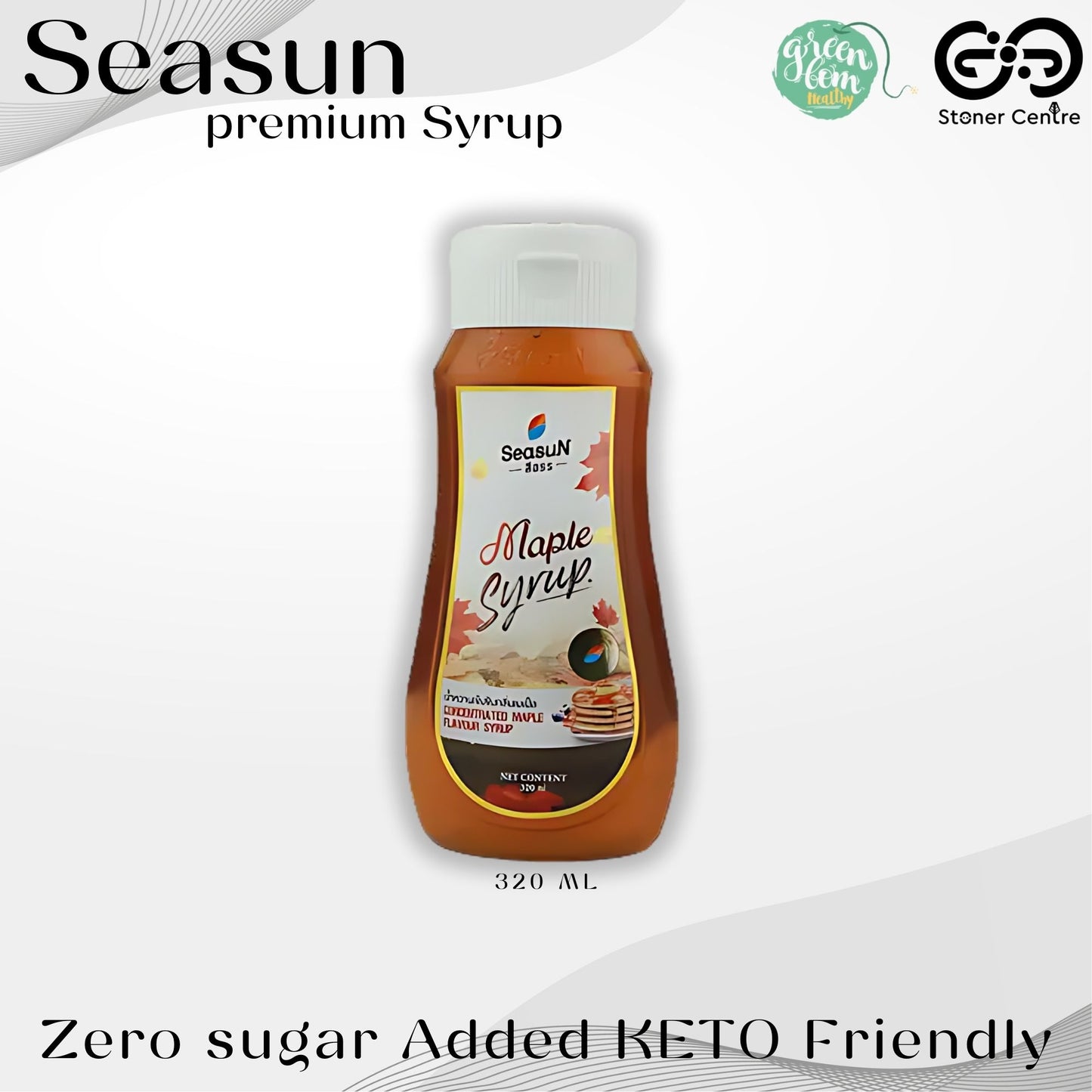 Seasun Premium Concentrated Syrup - Meple | "กลิ่นเมเปิ้ล" สีสรรไซรัป น้ำหวานเข้มข้นพรีเมี่ยม น้ำตาล 0% KETO