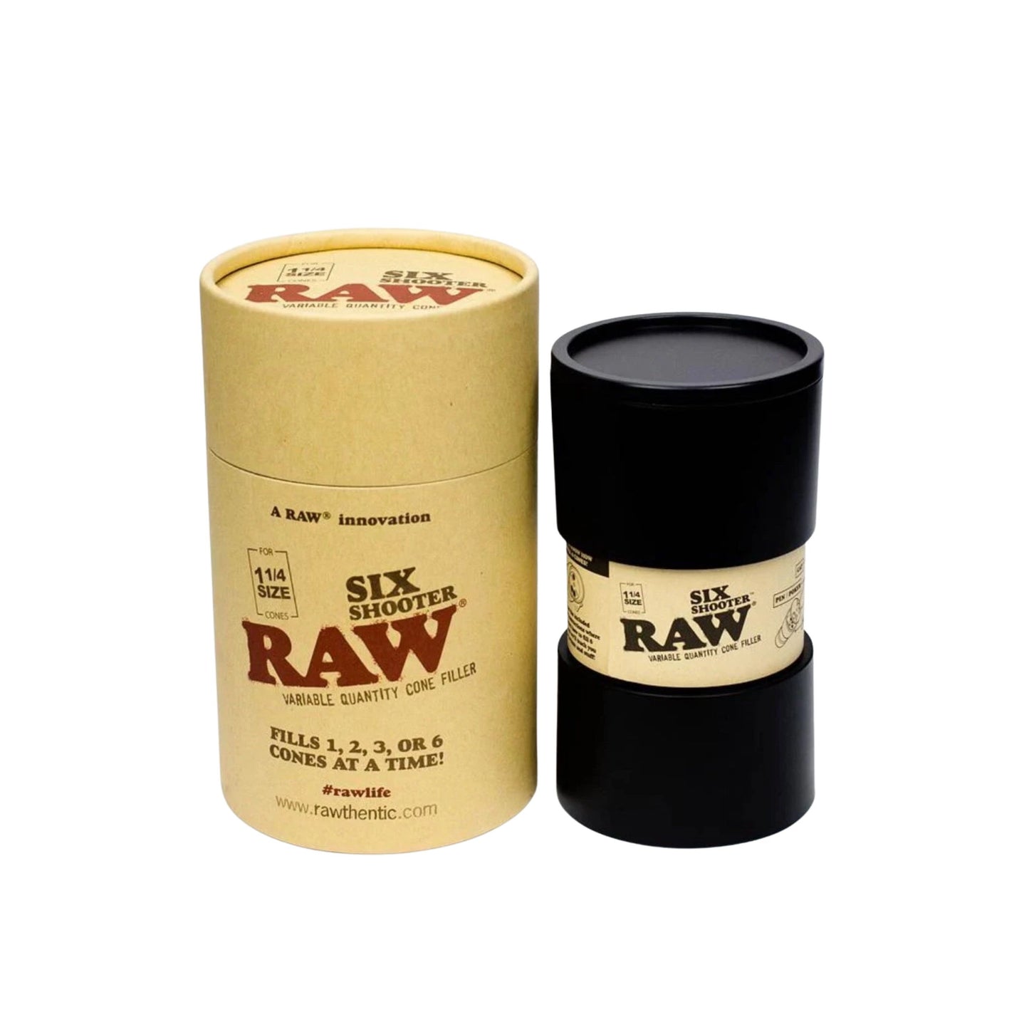 RAW SIX SHOOTER KING SIZE RAW CONE FILLER - FILL 1 - 6 CONES AT A TIME