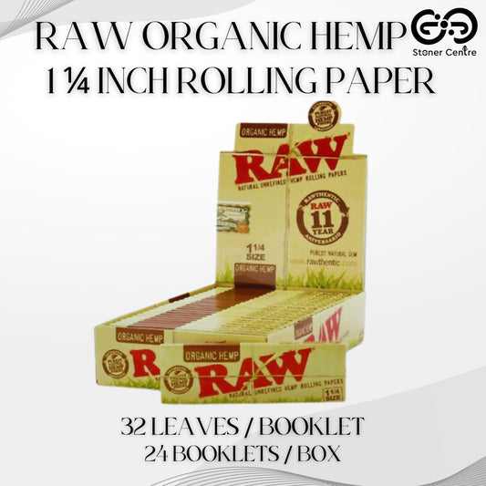 ROLLING PAPER | RAW ORGANIC HEMP 1 ¼" ROLLING PAPER