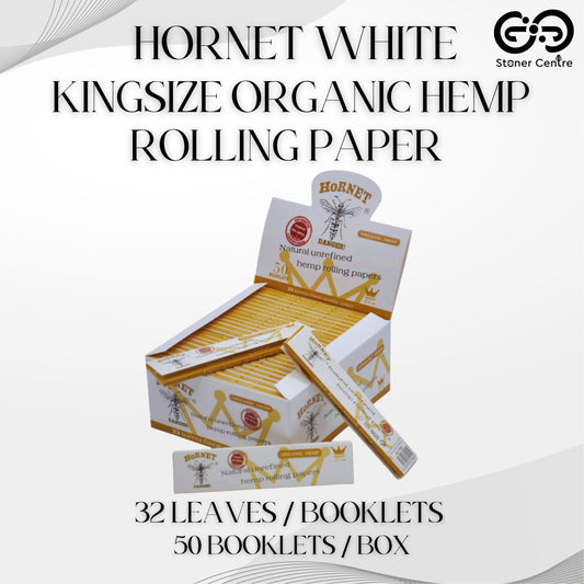 ROLLING PAPER | HORNET KINGSIZE WHITE ORGANIC HEMP ROLLING PAPER