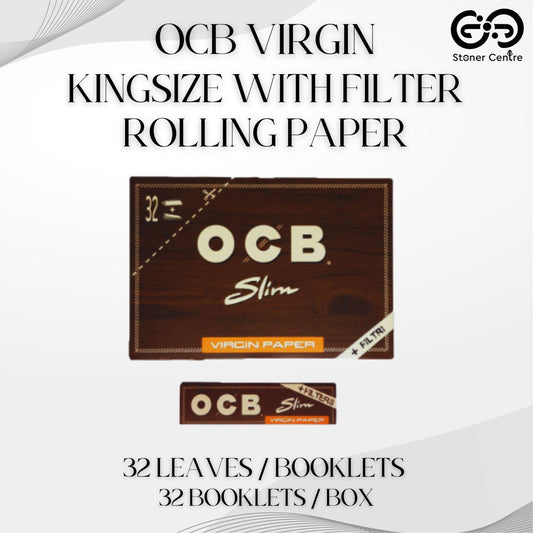 ROLLING PAPER | OCB VIRGIN KINGSIZE WITH FILER ROLLING PAPER