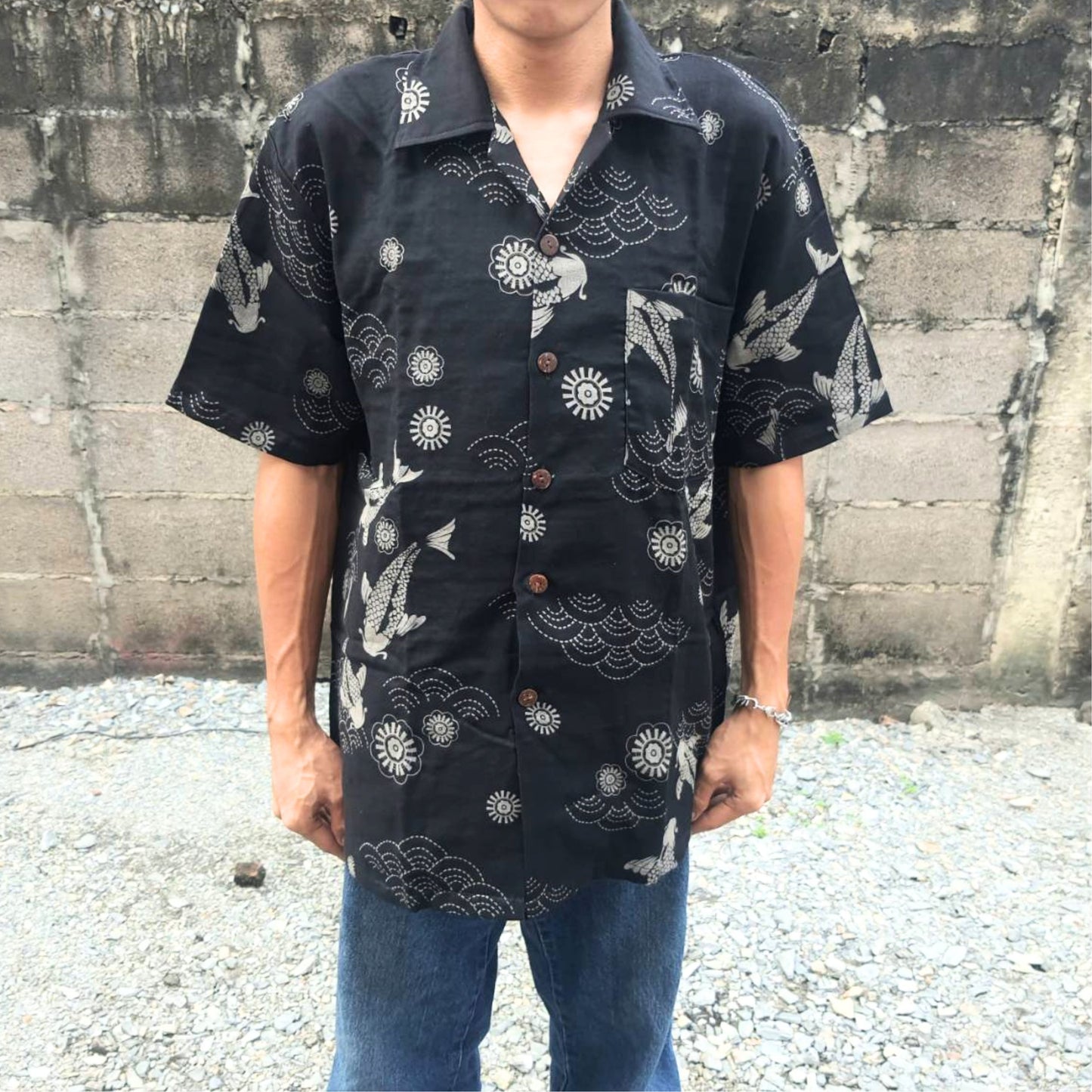 RAK MAE รักแม่ | COMFY HAWAIIAN COTTON SHIRT - CHARMING FISH