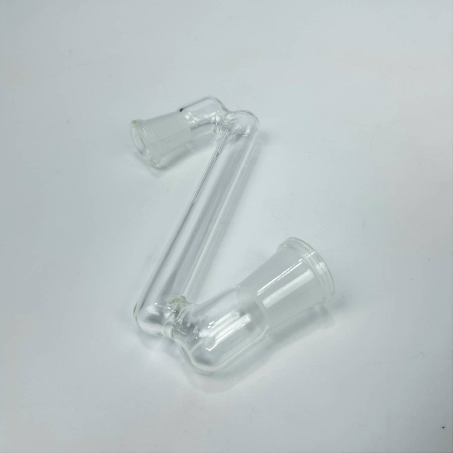 ADAPTOR GLASS | 90 DEGREE DROP DOWN ADAPTTOR ASH CATCHER - 14MM FEMALE TO 14MM FEMALE / 18MM FEMALE TO 18MM FEMALE