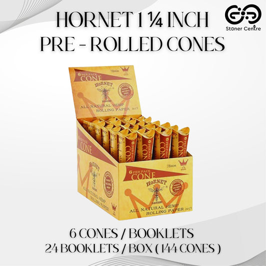 ROLLING PAPER | HORNET 1 1/4 INCH PRE - ROLLED CONES