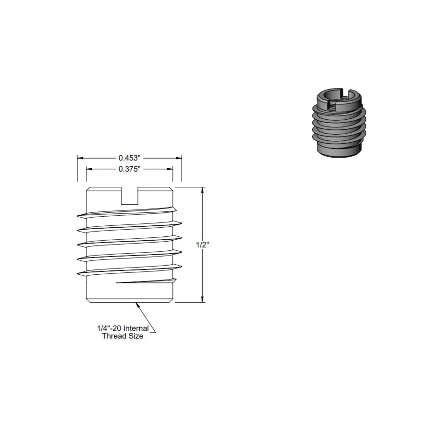 CANNABIS HARDWARE |  FLOWERPOT THREADED INSERT FOR HEAT POST