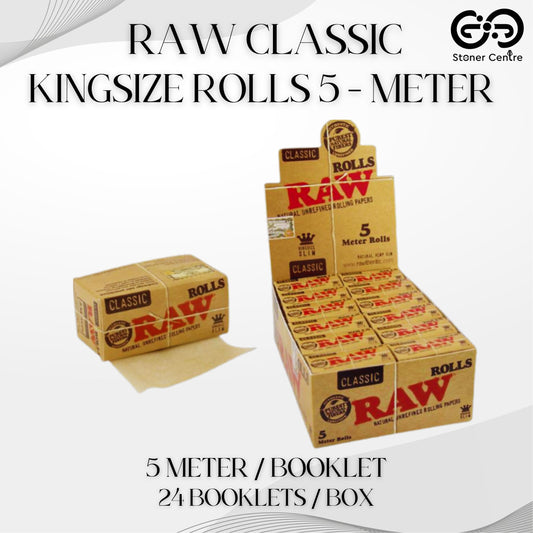 ROLLING PAPER | RAW CLASSIC ROLLS 5-METER LENGTH KINGSIZE