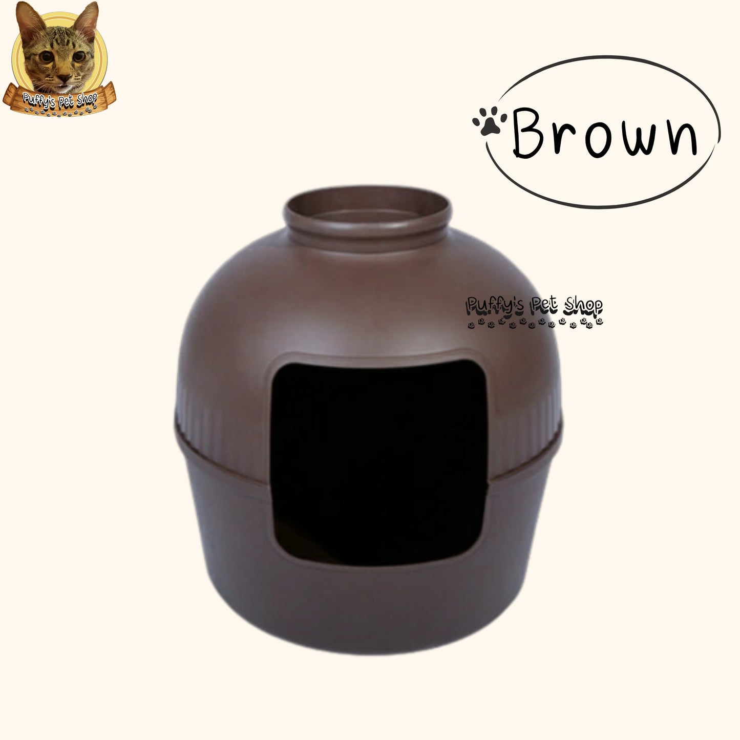 Puffy's Pet Shop | Large Cat Tree House Removable & Durable บ้านแมวต้นไม้ ขนาดใหญ่ แข็งแรง ถอดล้างได้ ตกแต่งบ้านได้ ขนาด 51 x 51 x 51.5 ซม.