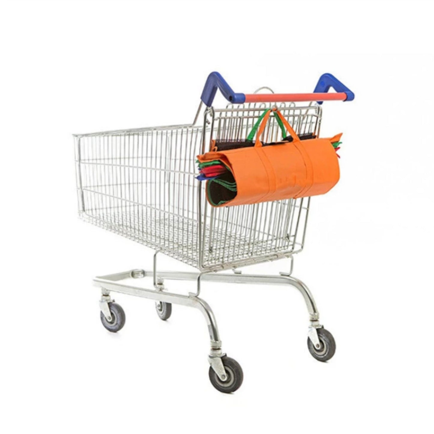 ถุงช้อปปิ้ง 4 ชิ้น/เซ็ต ถุงใส่รถเข็น ซุปเปอร์มาร์เก็ต สามารถนำมาใช้ใหม่ได้ พับได้ กระเป๋าถือ มีออฟชั่นกระเป๋าน้ำแข็ง