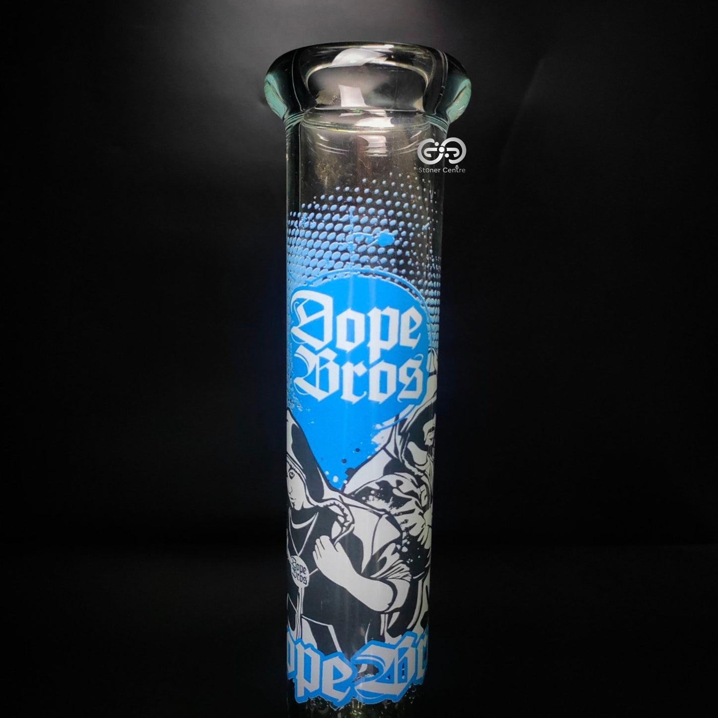 Glass Bong | AMSTERDAM DOPE BRO STRAIGHT WITH HONEYCOMB PERCOLATOR 16 INCH