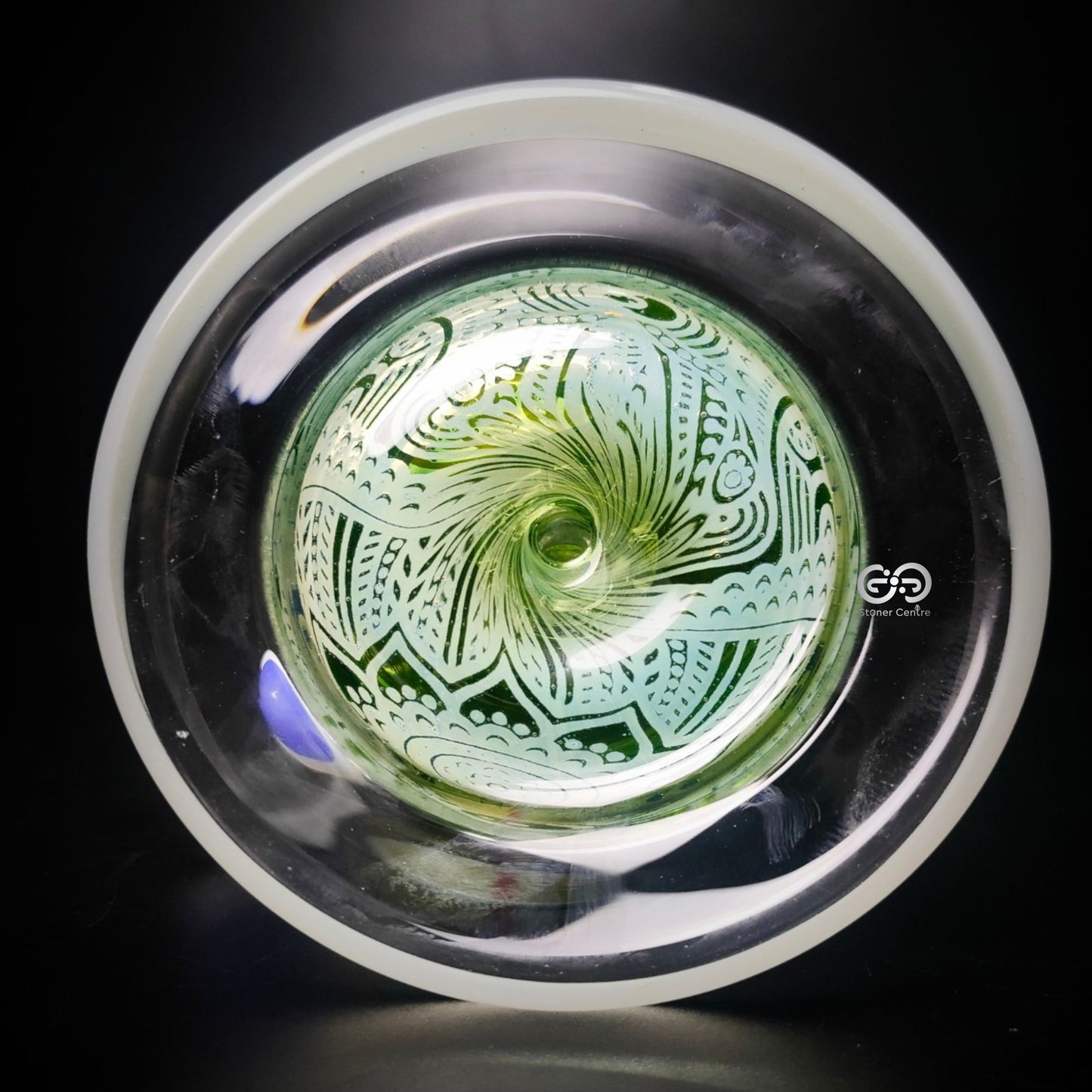 Glass Bong | GREEN LOTUS BEAKER JUICE BOX 9.5 INCH