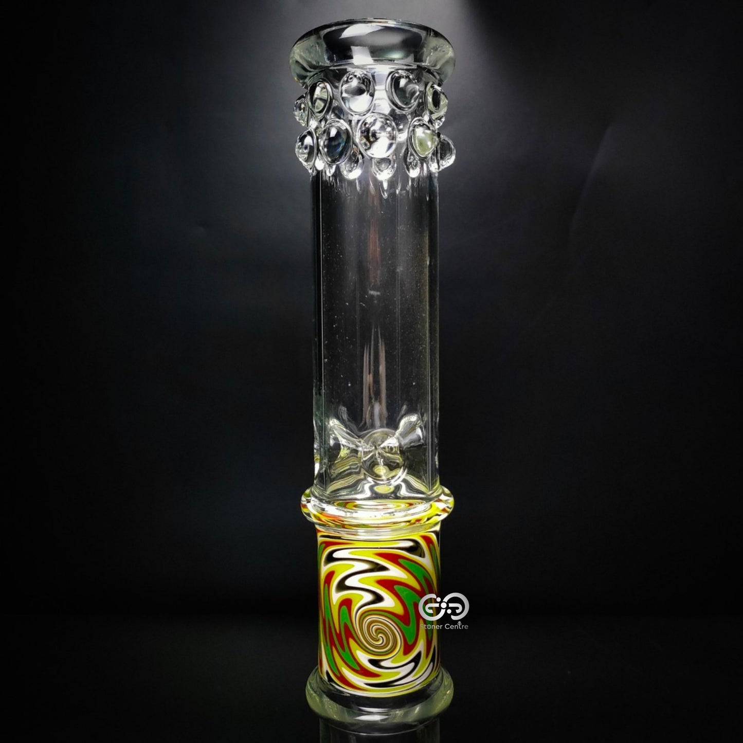 Glass Bong | WP526 BOHEMIAN STRAIGHT GLASS WITH COLORFUL TUBE & BOWL SET 18 INCH