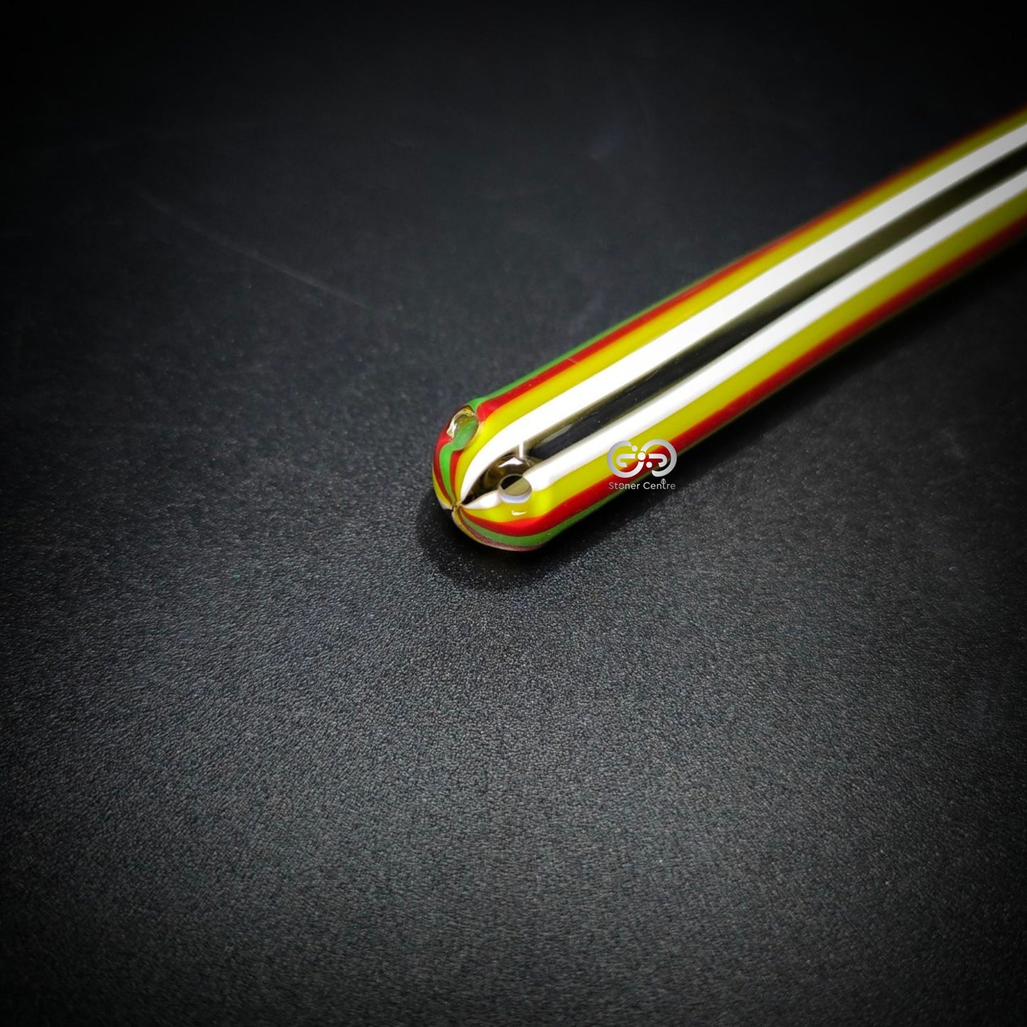 Glass Bong | WP526 BOHEMIAN STRAIGHT GLASS WITH COLORFUL TUBE & BOWL SET 18 INCH