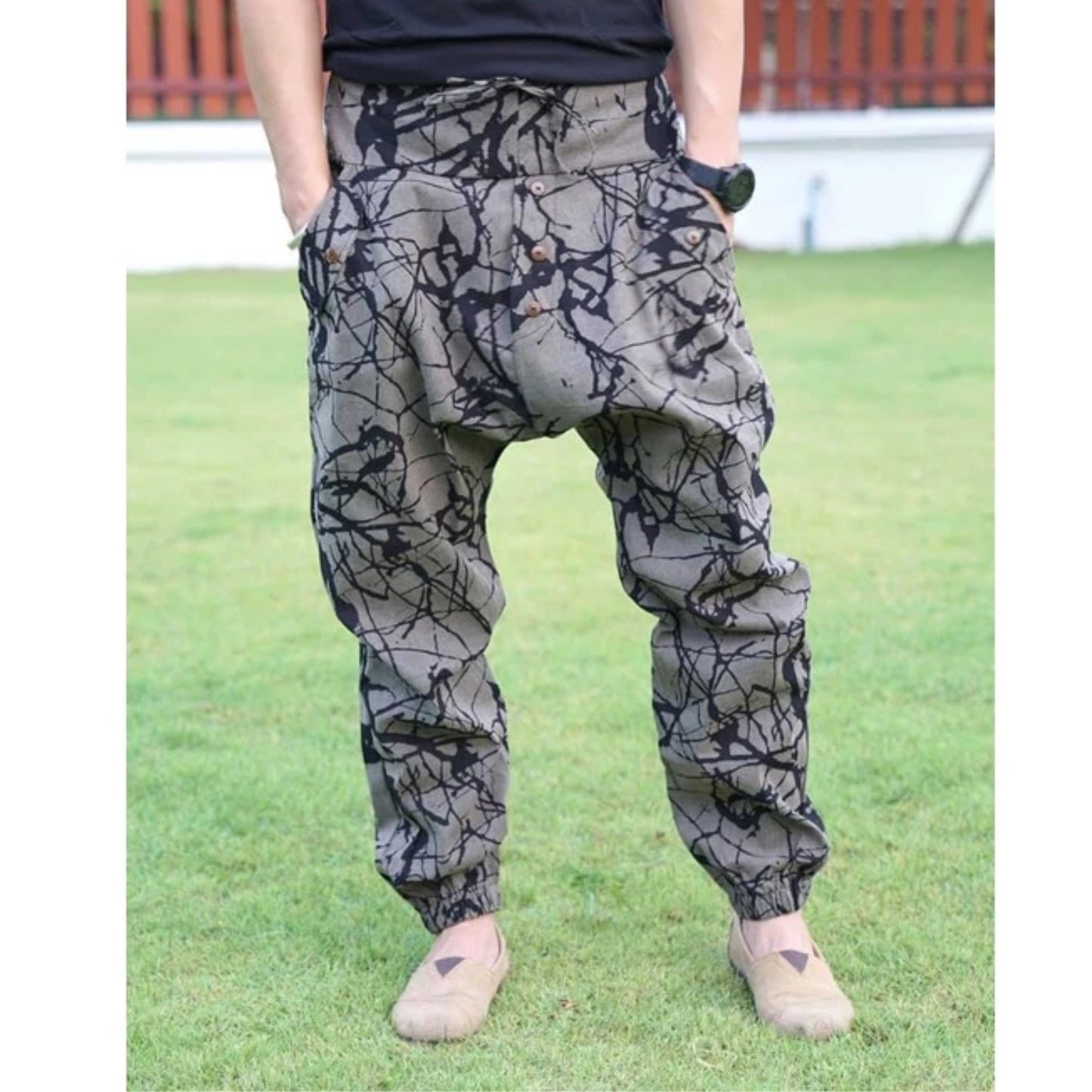 RAK MAE รักแม่ | COMFY CITY COTTON JOGGER PANTS - MARBLE (REGULAR SIZE)