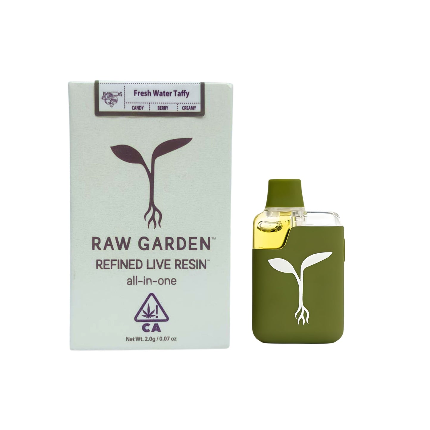 RAW GARDEN - REFINED LIVE RESIN ALL-IN-ONE 2.0ML | FRESH WATER TAFFY : HYBRID
