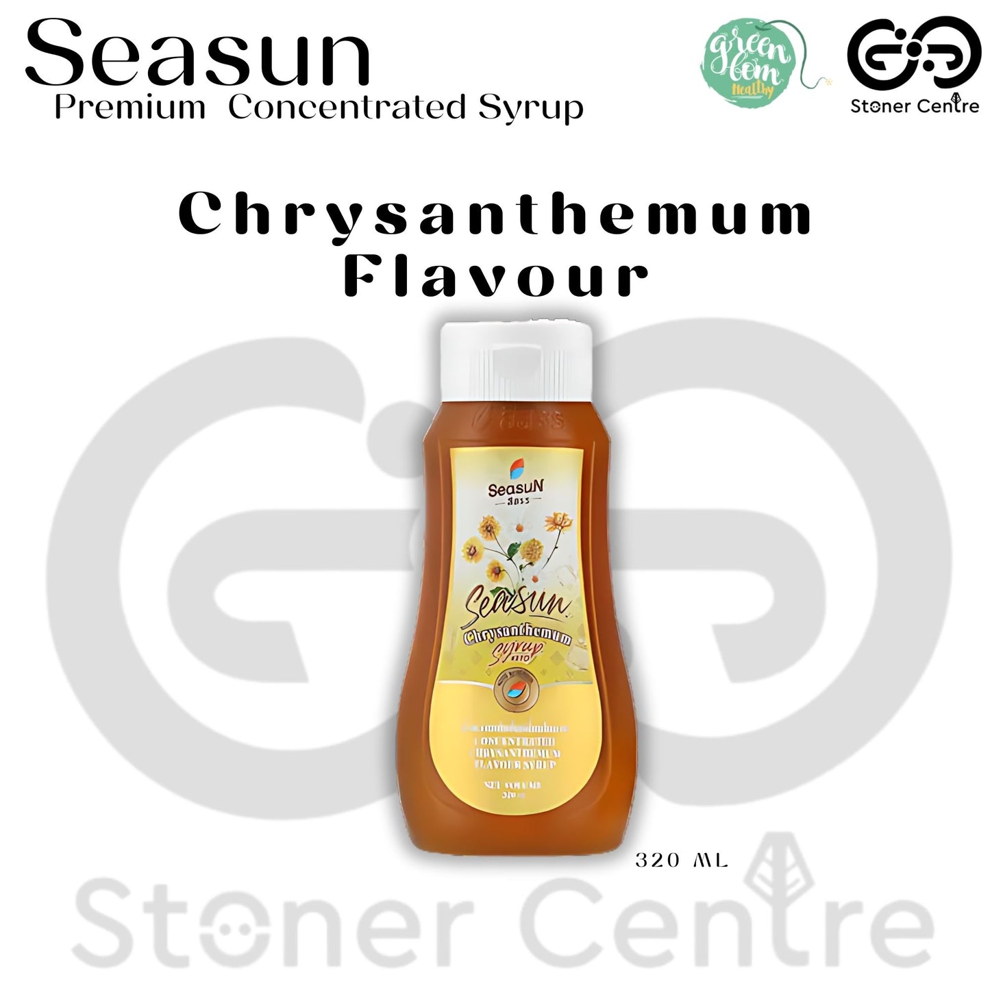 Seasun Premium Concentrated Syrup - Chrysanthemum | "กลิ่นเก๊กฮวย" สีสรรไซรัป น้ำหวานเข้มข้นพรีเมี่ยม น้ำตาล 0% KETO