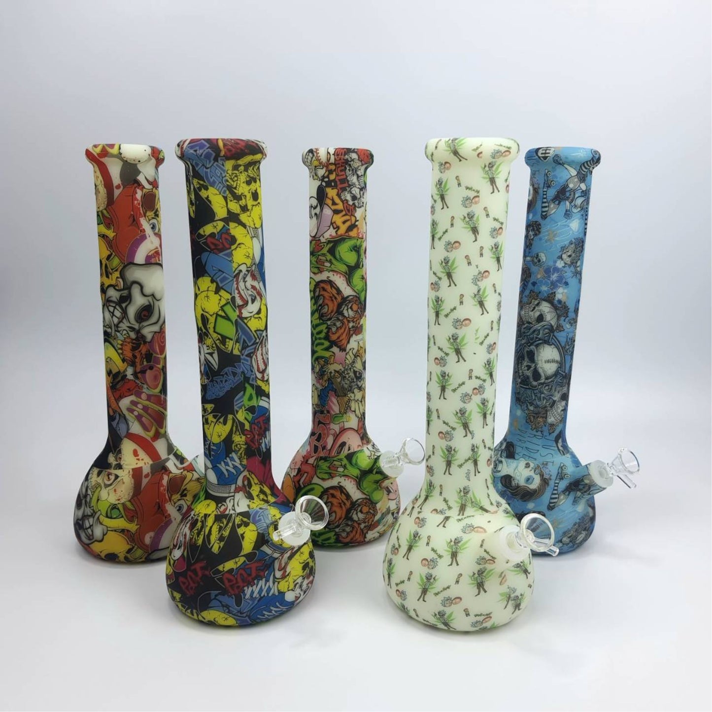 Glass Bong | GLOW IN THE DARK SILICONE BEAKER 14 INCH - SILICONE UNBERAKABLE BONG