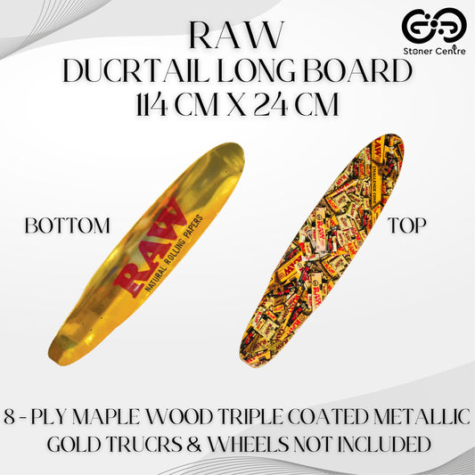 RAW RETRO DUCKTAIL LONG BOARD SIZE 114 x 24 CM