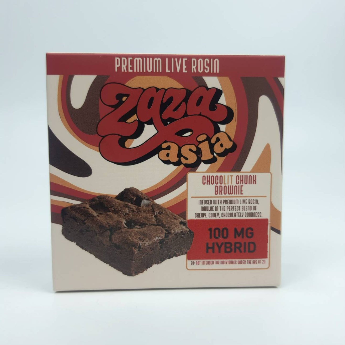 ZAZA ASIA | PREMIUM LIVE ROSIN CHOCOLIT CHUNK BROWNIE - HYBRID | 100MG THC/PIECE