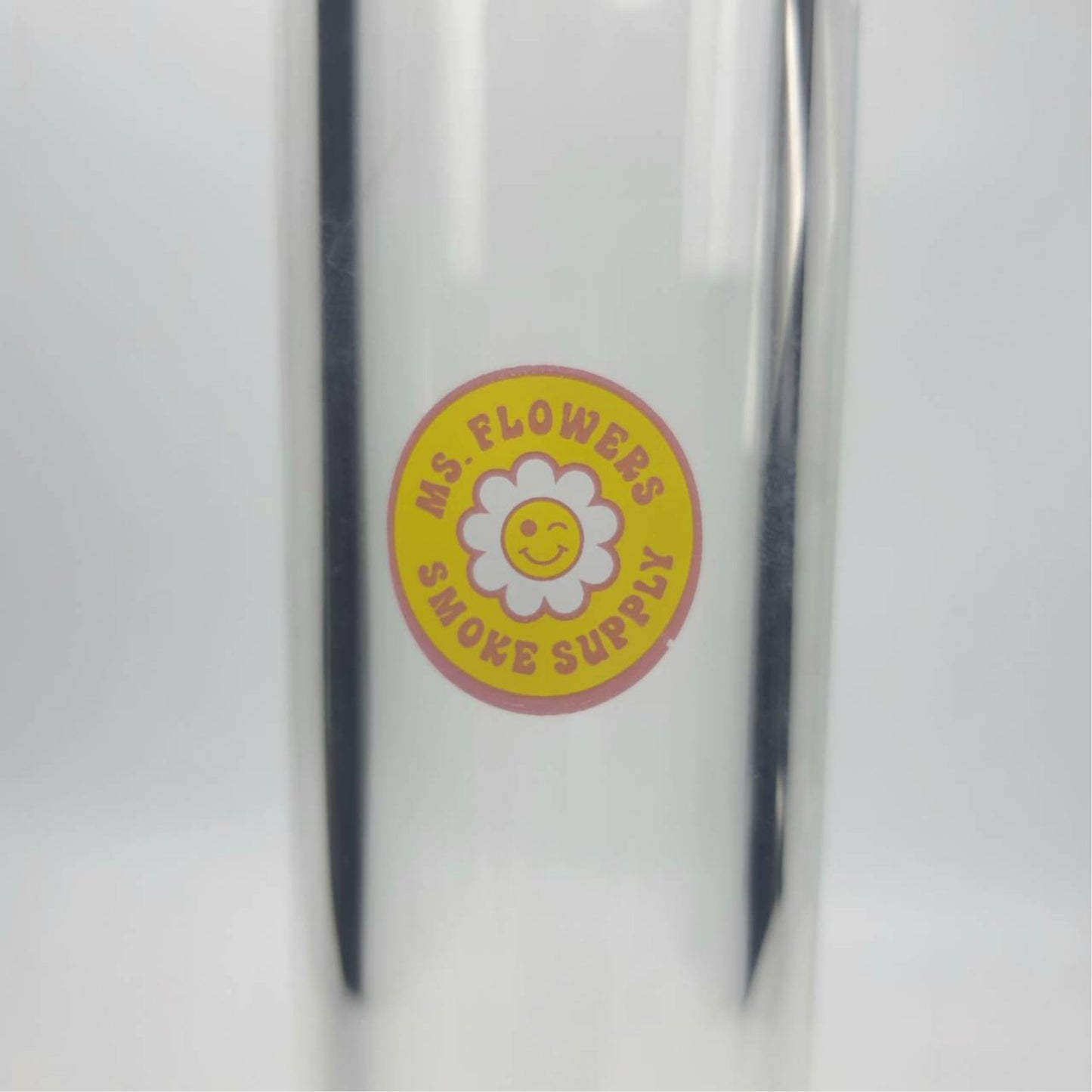 GLASS BONG | MS.FLOWERS STRAIGHT TUBE BLUE 15.5 INCH