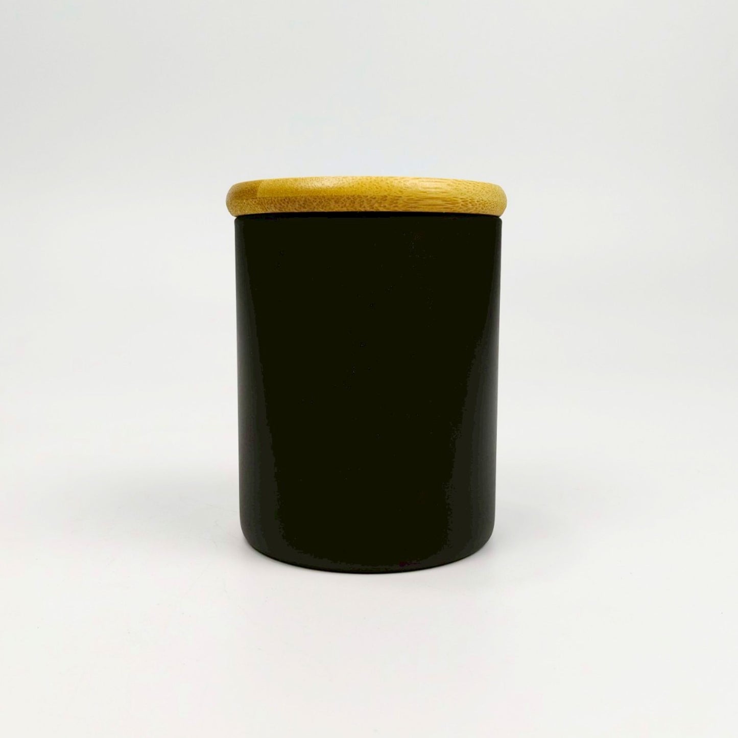 GLASS JAR | FROSTED GLASS JAR WITH WOODEN LID SIZE: 65 x 80MM - 200ML