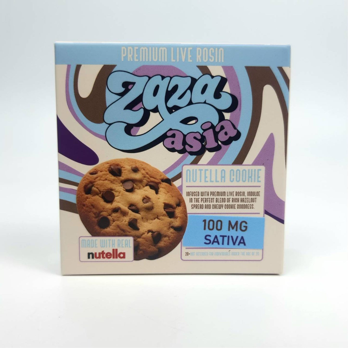 ZAZA ASIA | PREMIUM LIVE ROSIN NUTELLA COOKIE - SATIVA | 100MG THC/PIECE