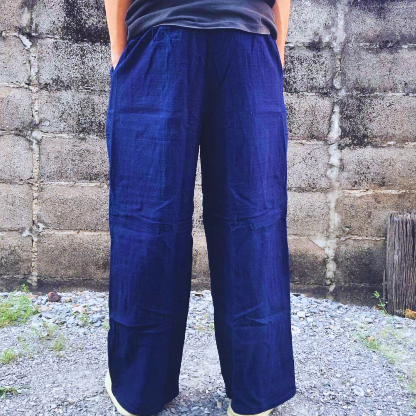 RAK MAE รักแม่ | COMFY BAMBOO FIBER COTTON CLASSIC PANTS - DARK BLUE (REGULAR SIZE)