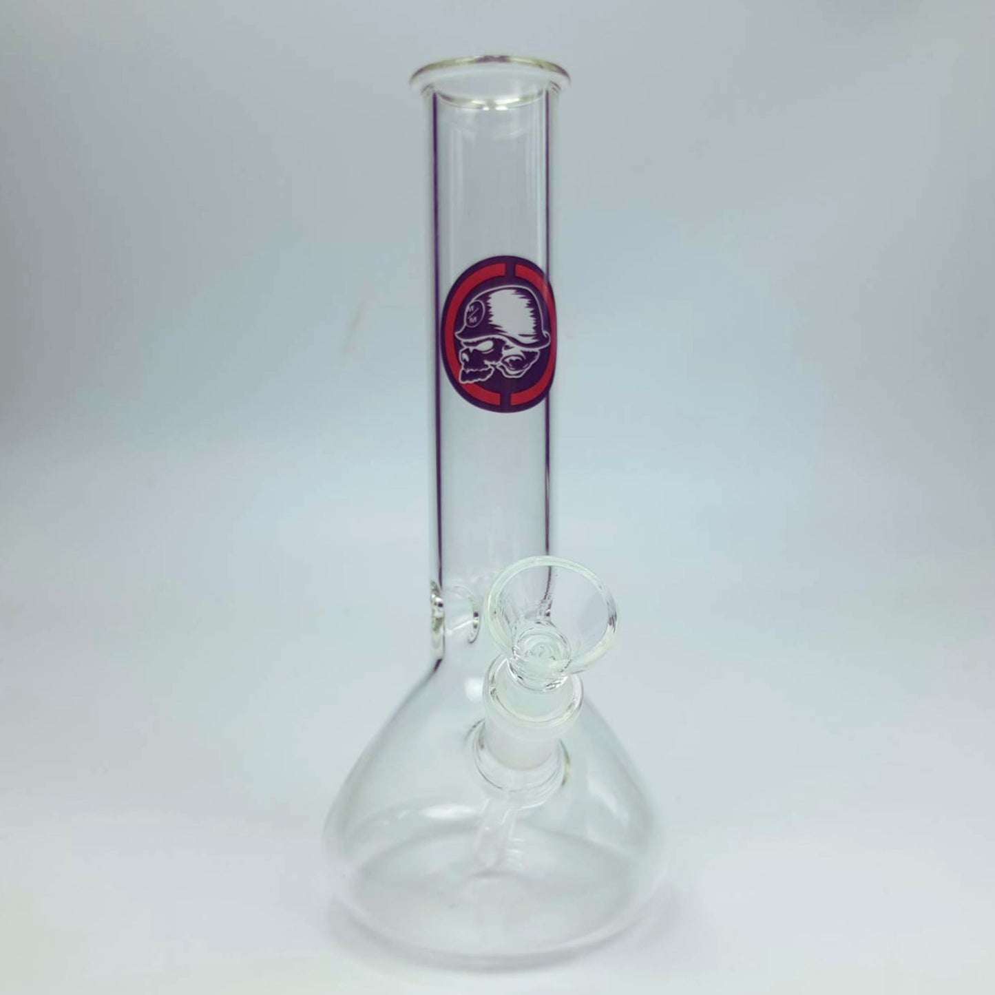 GLASS BONG | METAL MULISHA MINI BEAKERGLASS BONG 8 INCH 4MM THICKNESS