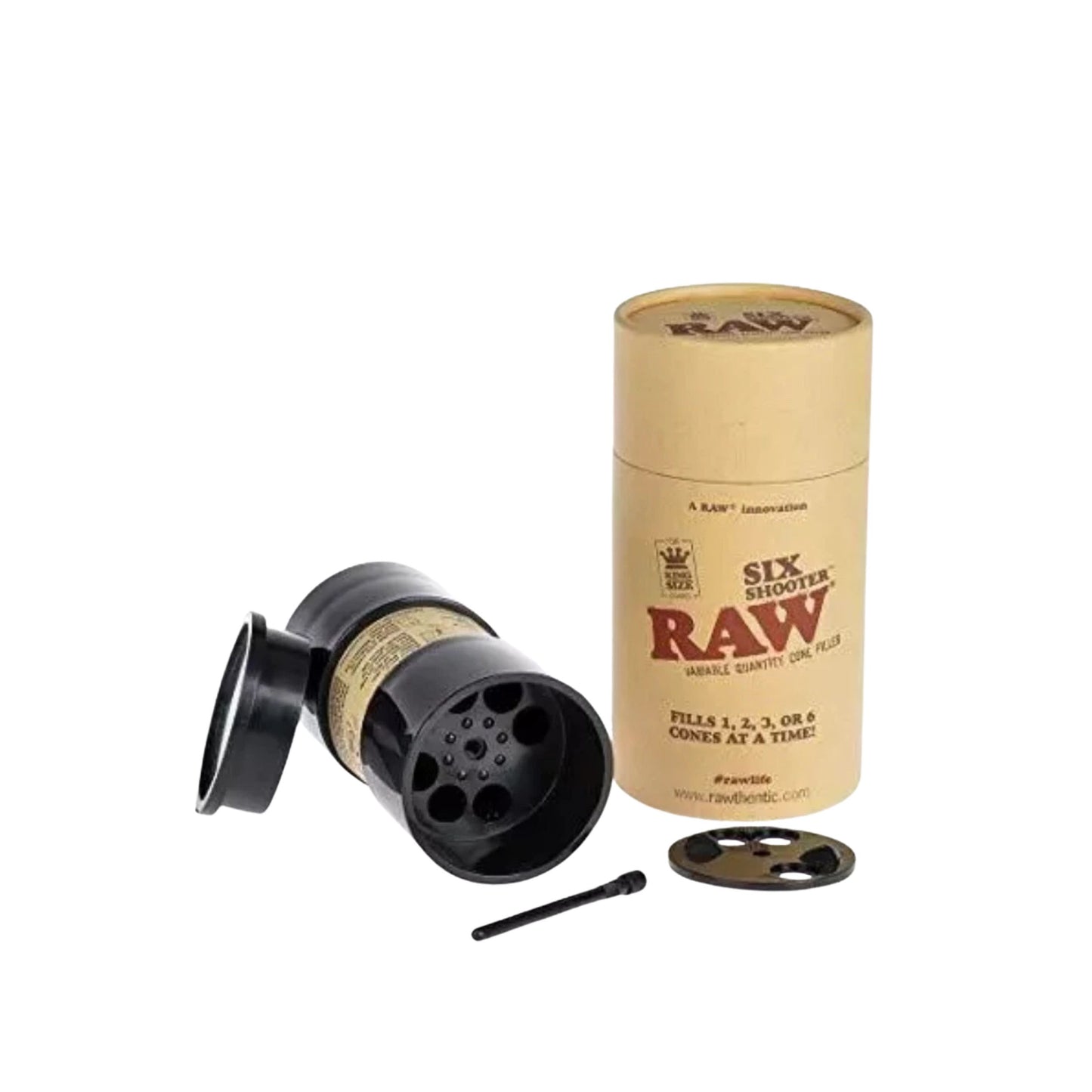 RAW SIX SHOOTER KING SIZE RAW CONE FILLER - FILL 1 - 6 CONES AT A TIME