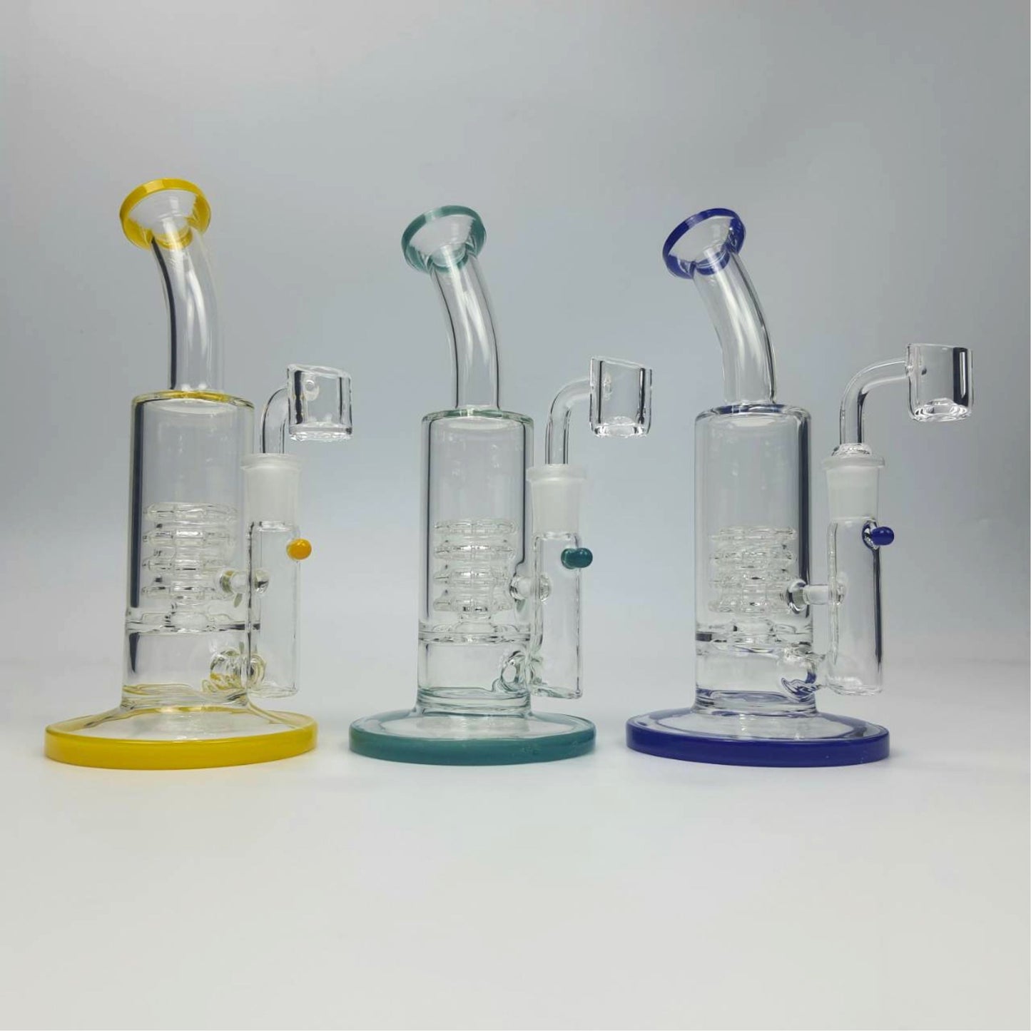 GLASS BONG | BENT NECK BONG 8 INCH WITH 4 TIER MATRIX PERCOLATOR
