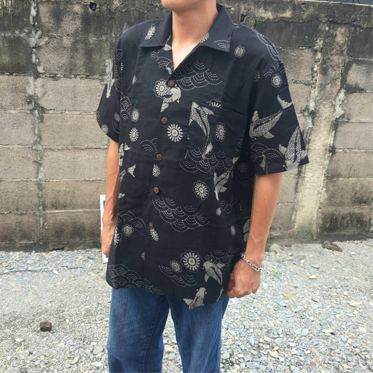 RAK MAE รักแม่ | COMFY HAWAIIAN COTTON SHIRT - CHARMING FISH