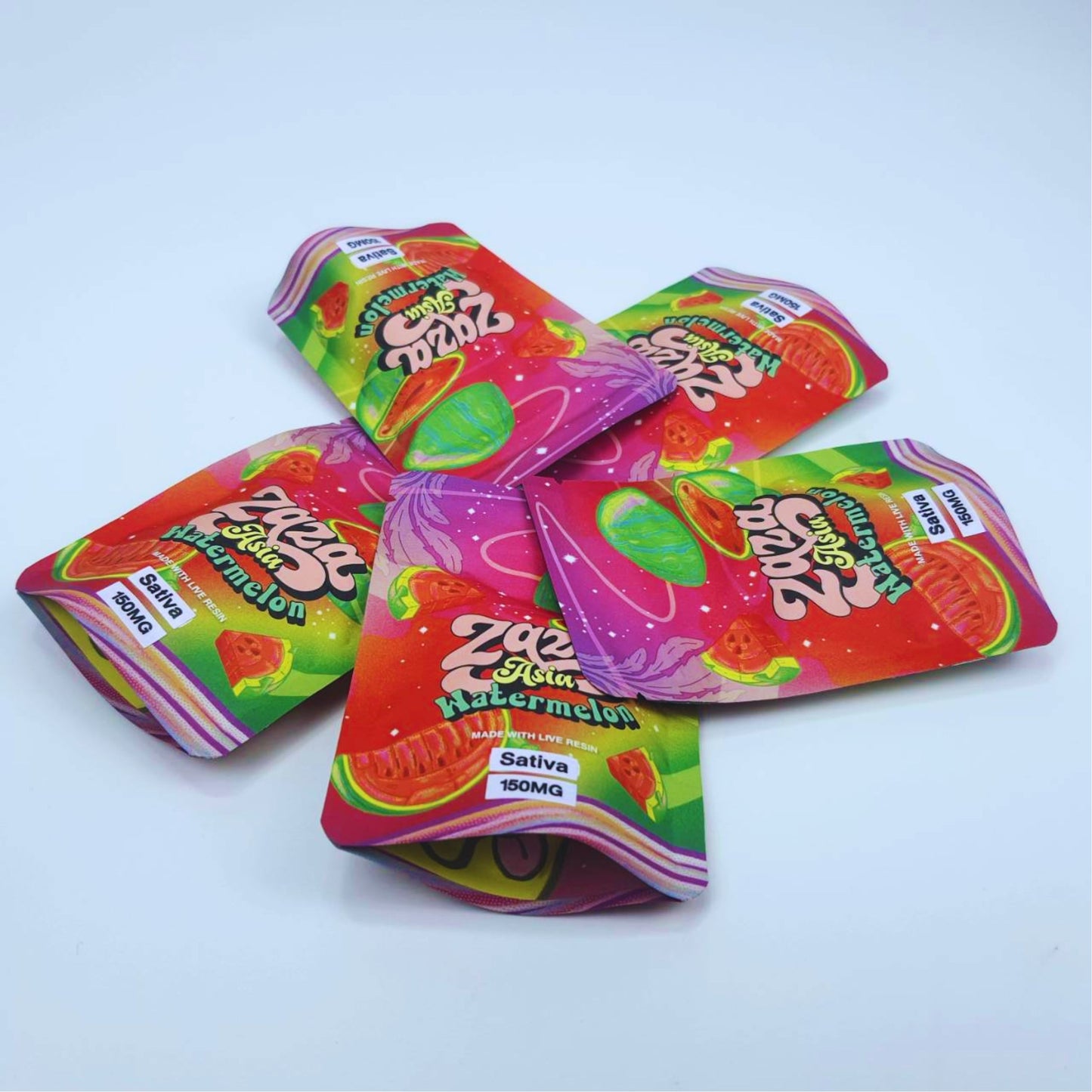 JELLY ZAZA ASIA | WATERMELON 150MG EDIBLES GUMMY INFUSED THC SNACK