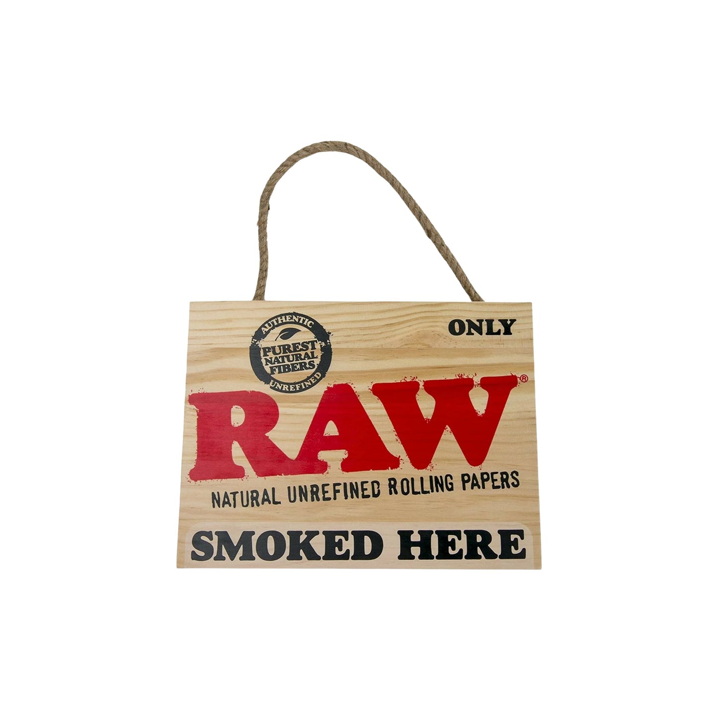 RAW WOOD PAINTED SIGN SMOKED HERE