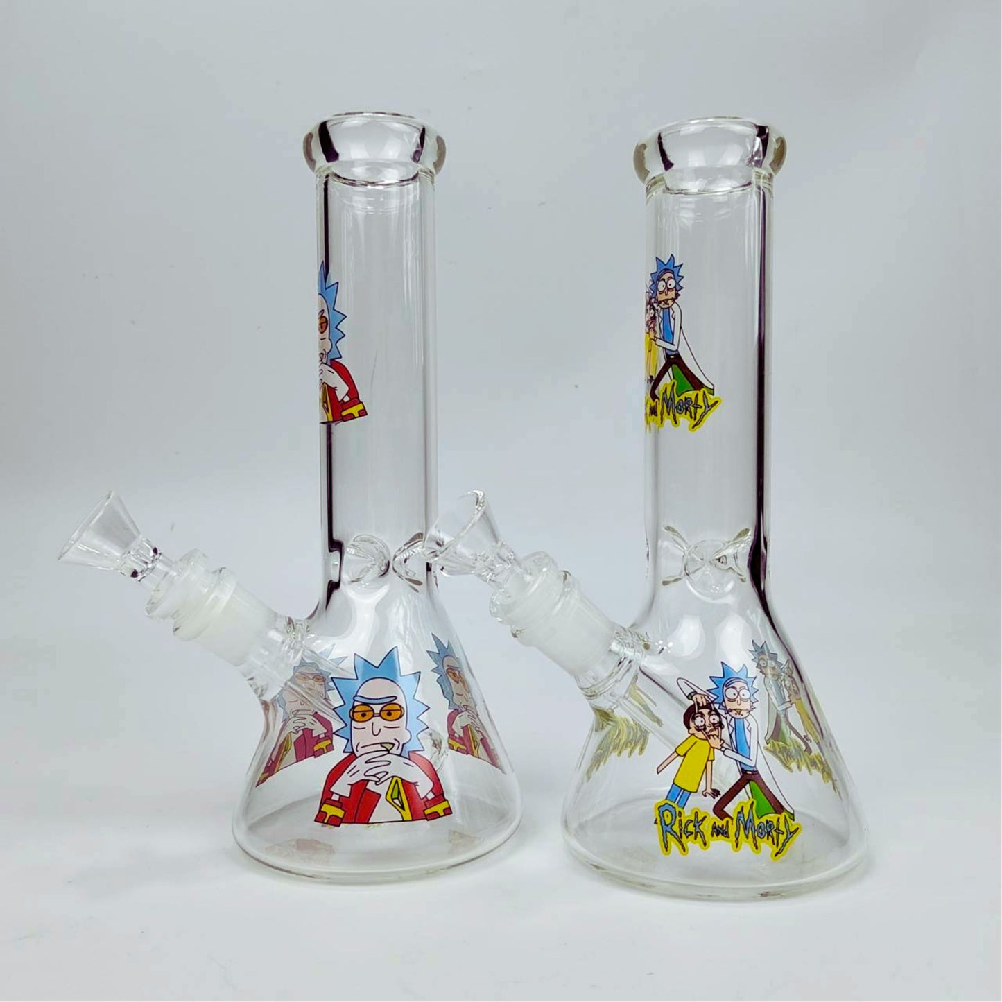 GLASS BONG | RICK AND MORTY BEAKER GLASS BONG 8.5 INCH 5MM THICKNESS