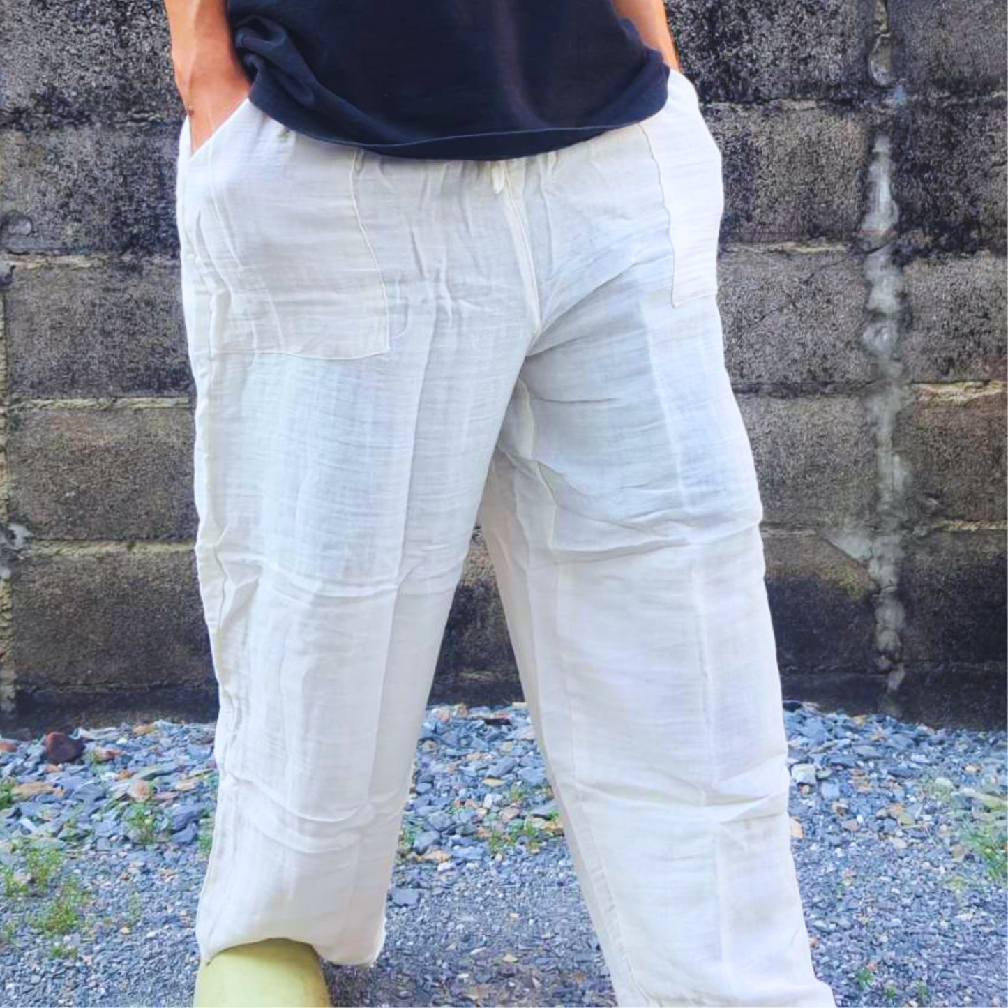 RAK MAE รักแม่ | COMFY COTTON CLASSIC PANTS - WHITE (REGULAR SIZE)
