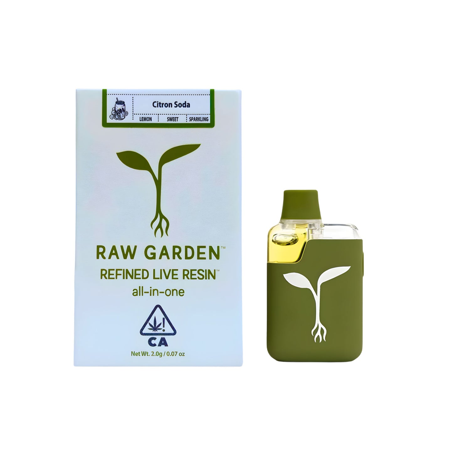 RAW GARDEN - REFINED LIVE RESIN ALL-IN-ONE 2.0ML | CITRON SODA : SATIVA