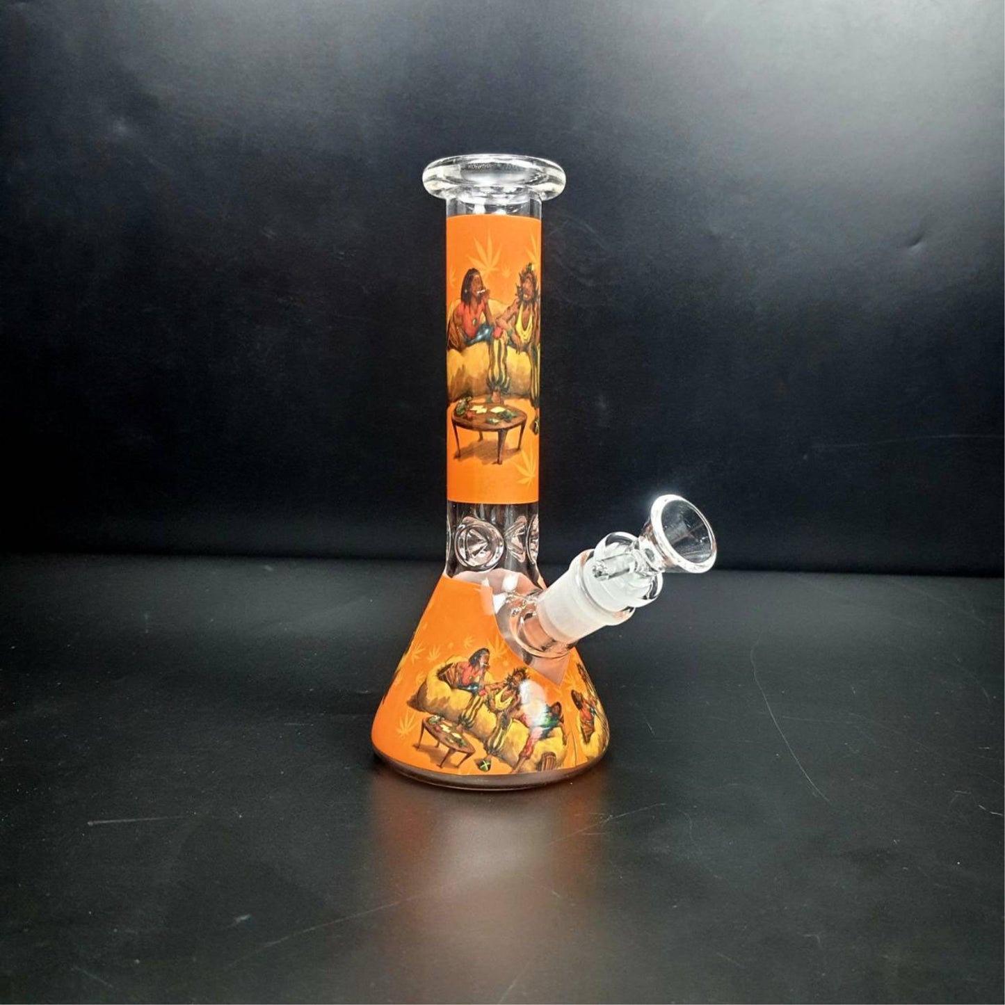 BONG SET (MIX DESIGN WITH QUARTZ) | BE HAPPY 420