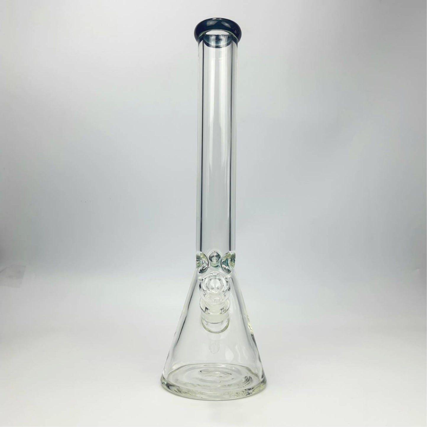 GLASS BONG | REINFORCE NO LOGO PREMIUM BEAKER 18.5 INCH 9MM THICKNESS BLACK MOUTHPIECE