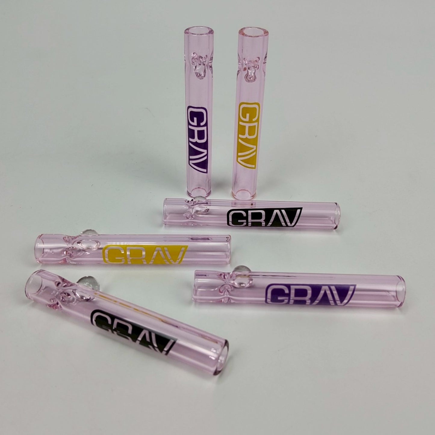 PIPE | GRAV CHILLUM  FOR DRY HERB ONE HITTER 3.5 INCH | PINK BODY