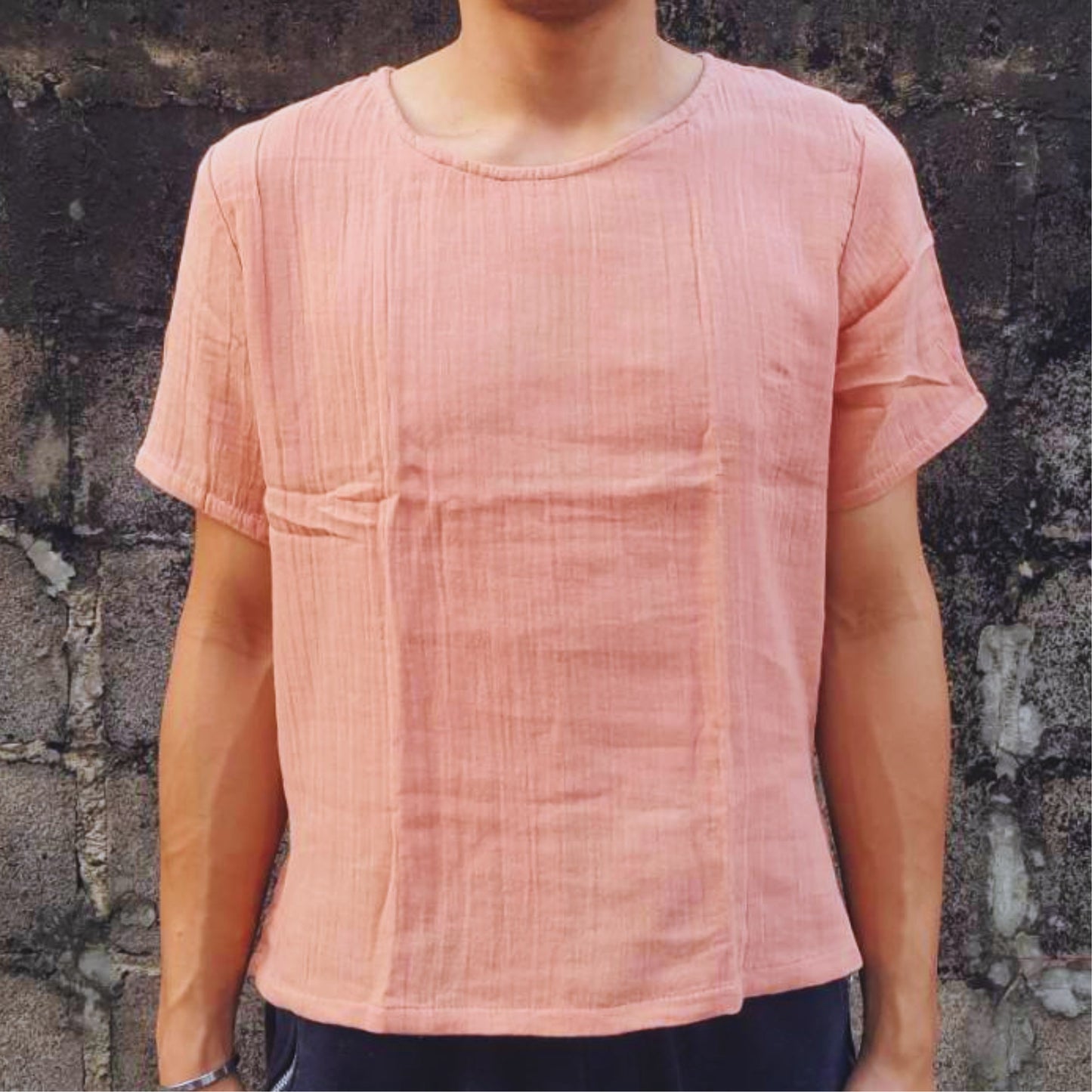 RAK MAE รักแม่ | COMFY COTTON CLASSIC SHIRT - PEACH