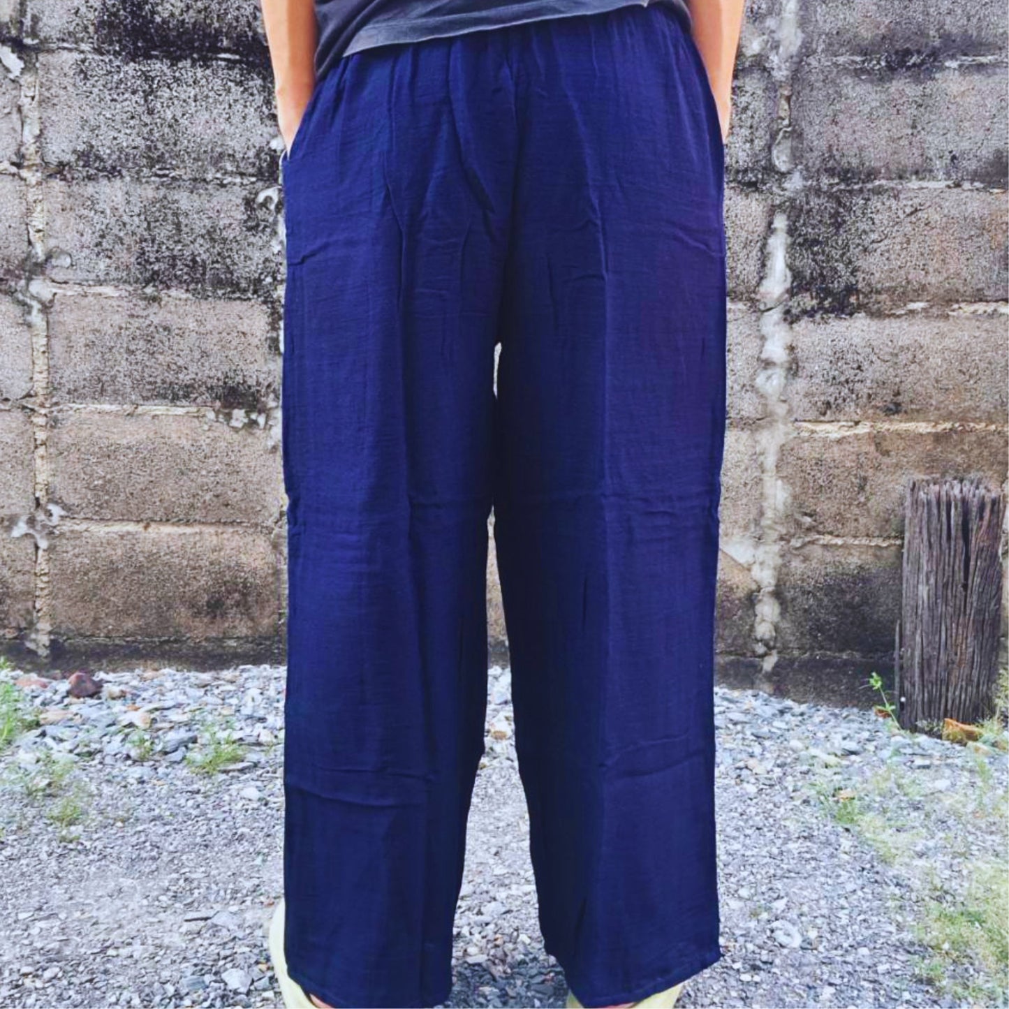 RAK MAE รักแม่ | COMFY COTTON CLASSIC PANTS - DARK BLUE (REGULAR SIZE)