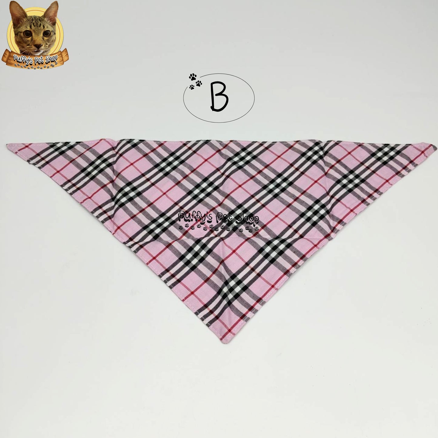 Puffy's Pet Shop | Luxury Cotton Pet Scarf  ผ้าพันคอสัตว์เลี้ยงพรีเมียม ผ้าคอตตอนแท้ เนื้อผ้าดี ไม่ระคายเคือง สำหรับสุนัขและแมว ขนาด M 50 ซม.