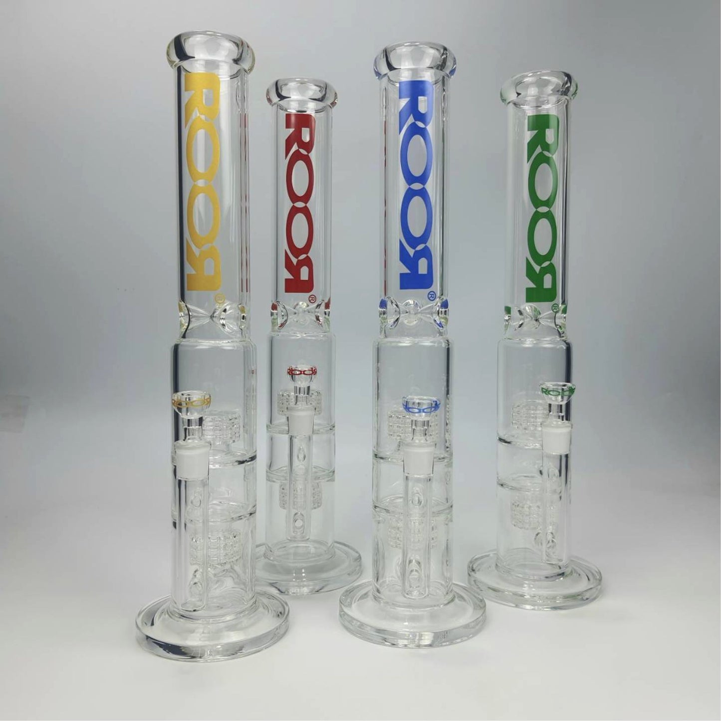 Glass Bong | ROOR TECH STRAIGHT WITH DOUBLE MATRIX PERCOLATORS 16 INCH