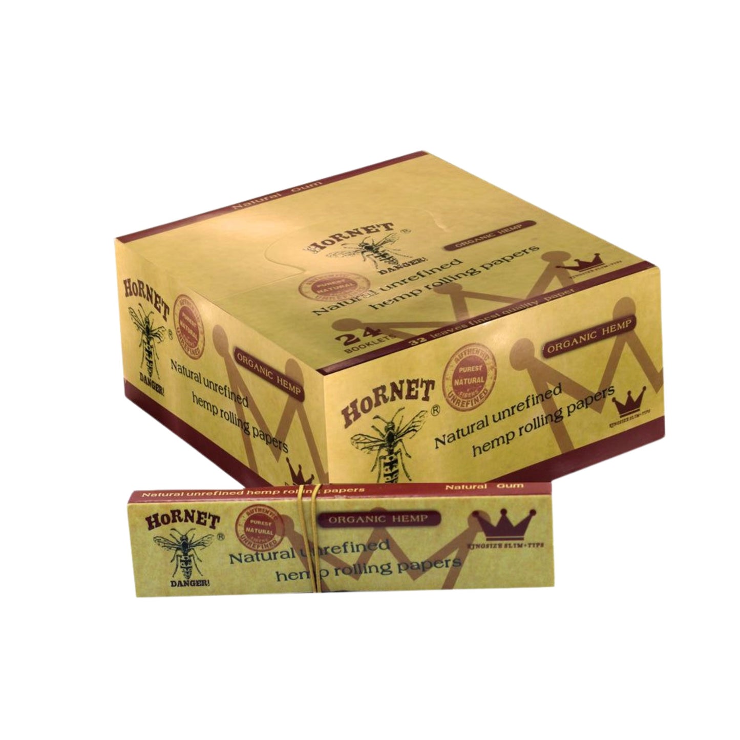 ROLLING PAPER | HORNET KINGSIZE BROWN ROLLING PAPER WITH TIPS