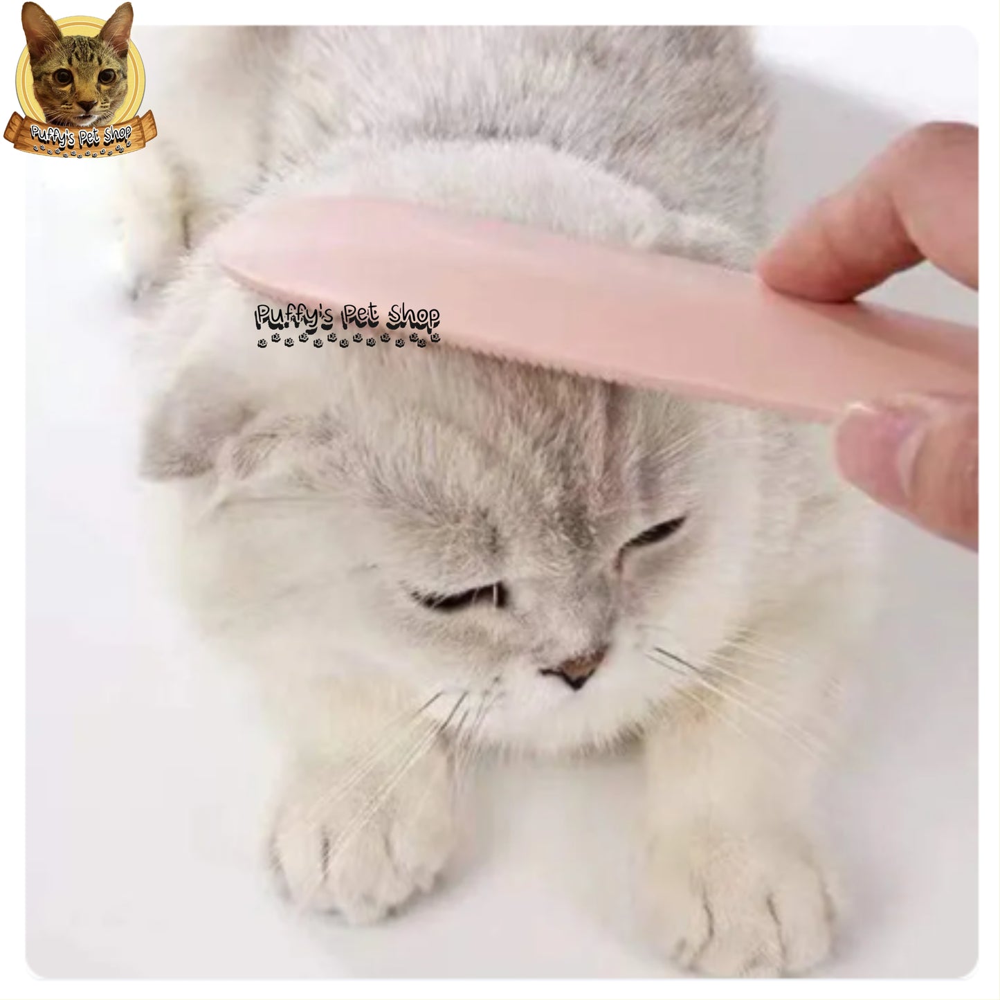 Puffy's Pet Shop | Cat Tongue Groomer แปรงขนแมวจำลองผิวสัมผัสลิ้นแมว สำหรับหวี ขจัดขน และนวดผ่อนคลาย  ขนาด  21 × 3.6 ซม.