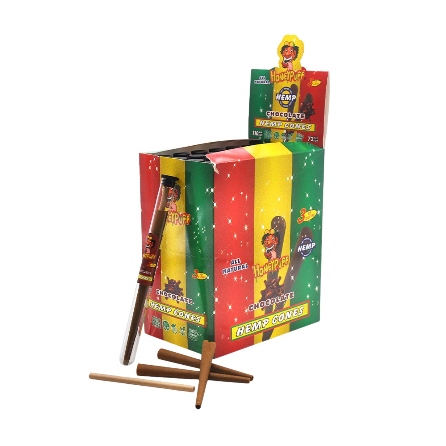 ROLLING PAPER | HONEYPUFF CHOCOLATE HEMP CONES 110MM KINGSIZE