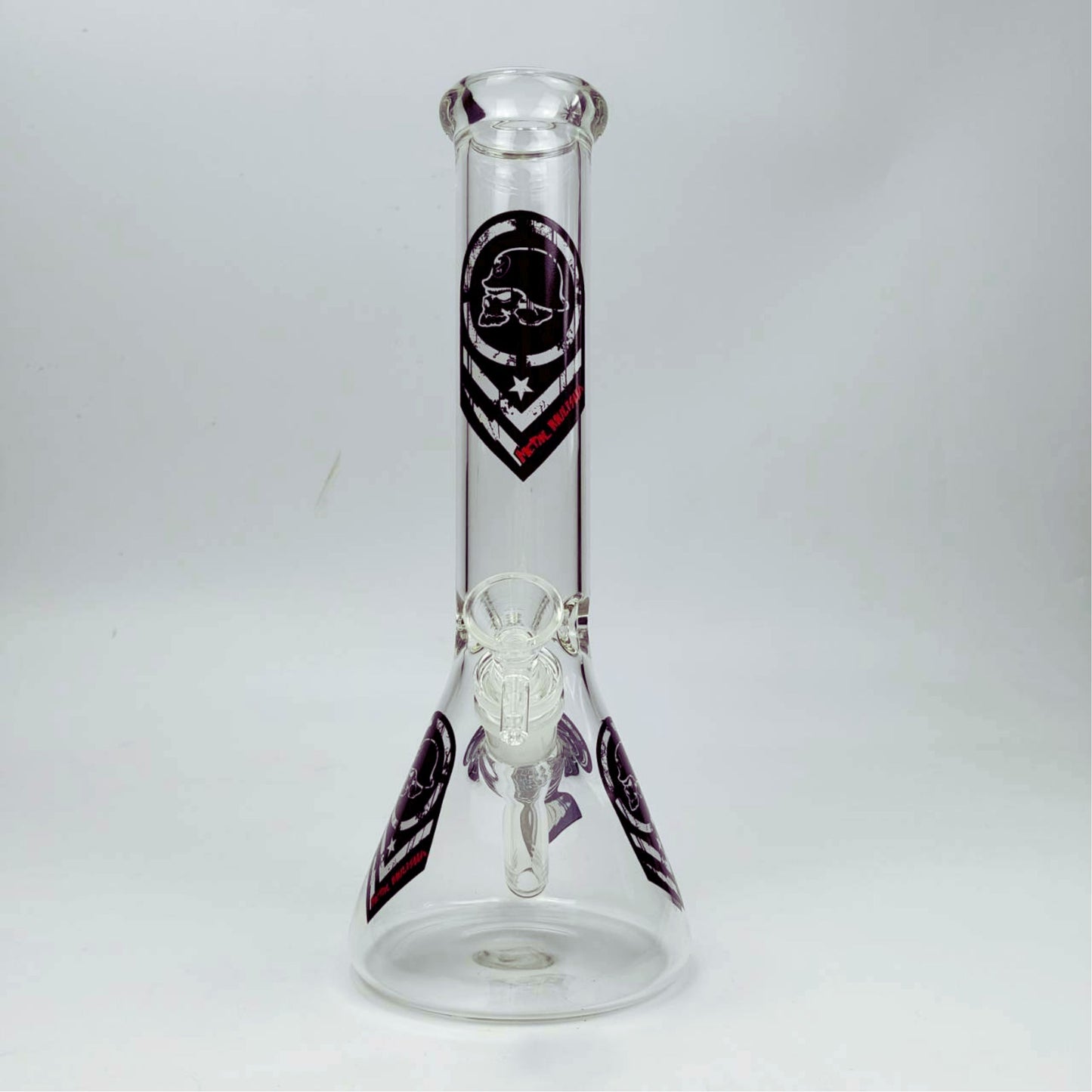 GLASS BONG | METAL MULISHA BEAKER GLASS BONG 11 INCH 5MM THICKNESS