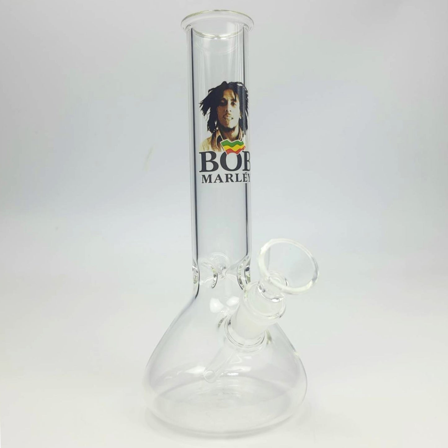 GLASS BONG | BOB MARLEY BEAKER GLASS BONG 8 INCH 4MM THICKNESS