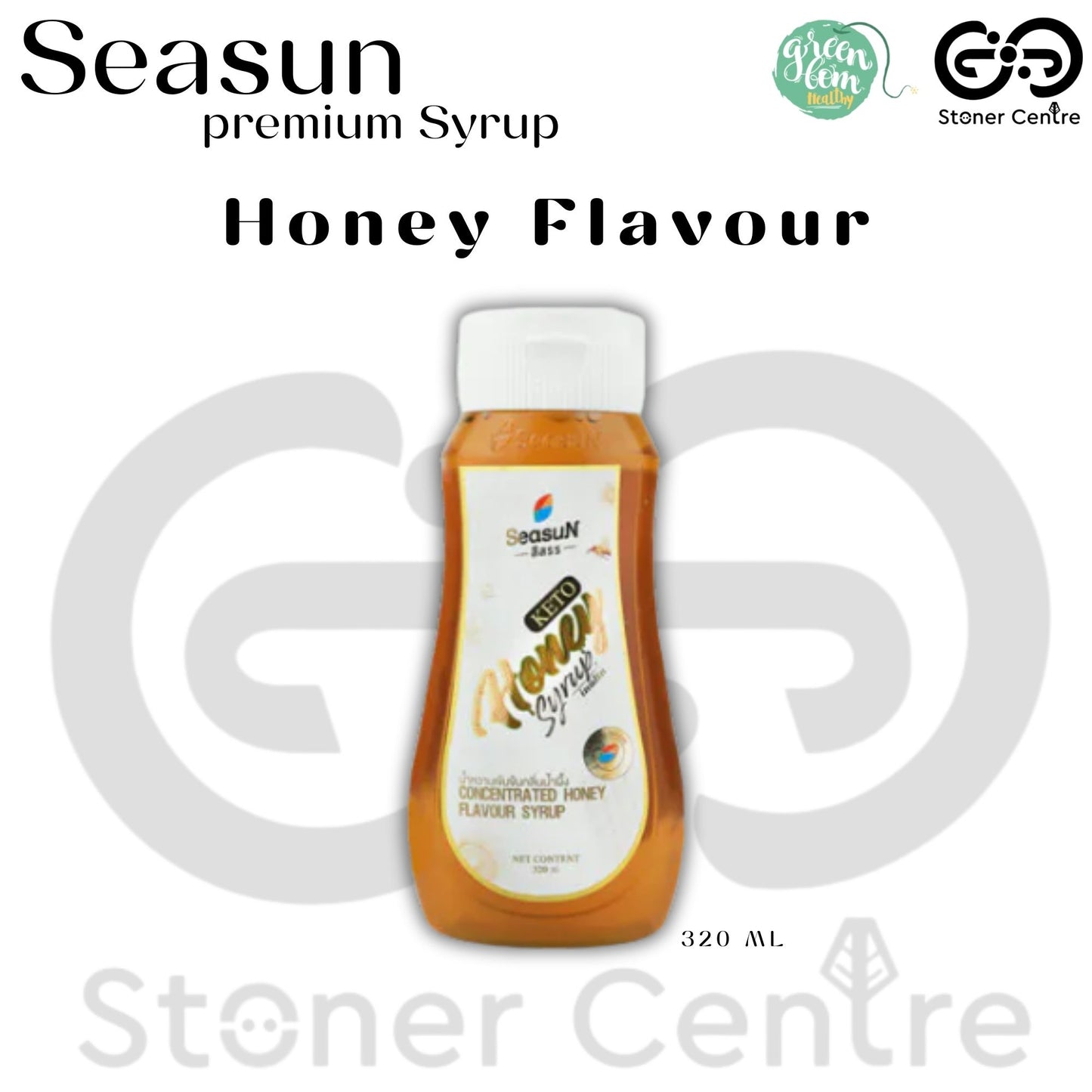 Seasun Premium Concentrated Syrup - Honey | "กลิ่นน้ำผึ้ง" สีสรรไซรัป น้ำหวานเข้มข้นพรีเมี่ยม น้ำตาล 0% KETO