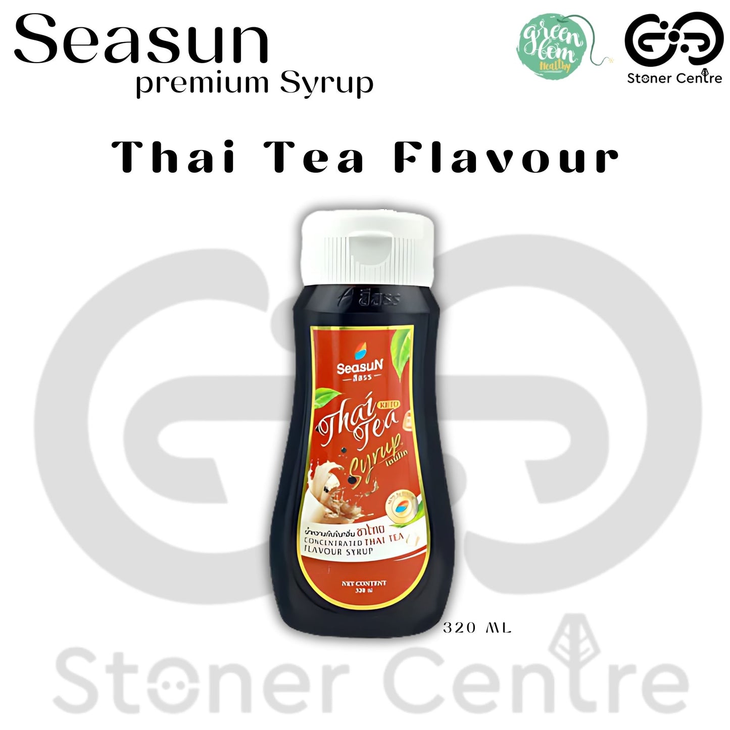 Seasun Premium Concentrated Syrup - Thai Tea | "กลิ่นชาไทย" สีสรรไซรัป น้ำหวานเข้มข้นพรีเมี่ยม น้ำตาล 0% KETO