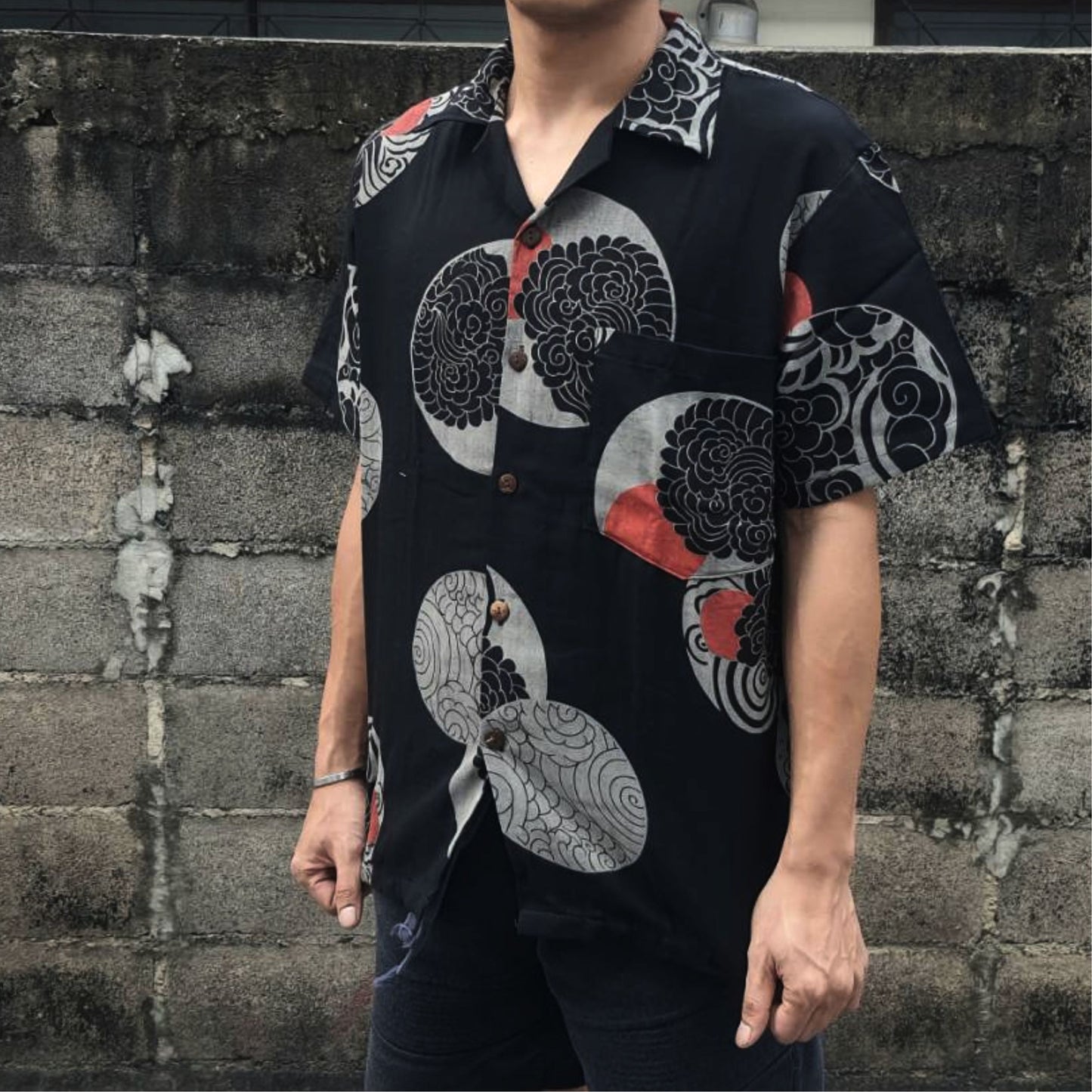 RAK MAE รักแม่ | COMFY HAWAIIAN COTTON SHIRT - THE GREAT RED NATURE